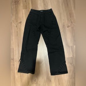 Forever 21 laced up jeans